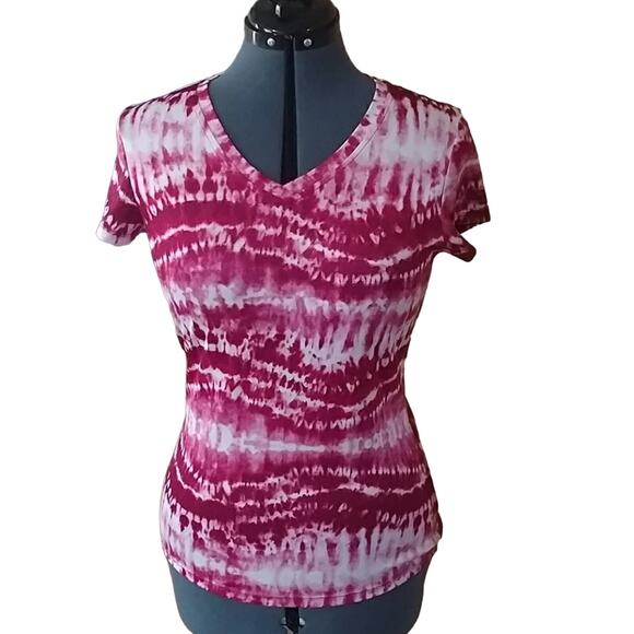 Danskin pink tie dye performance t-shirt medium - Picture 1 of 3